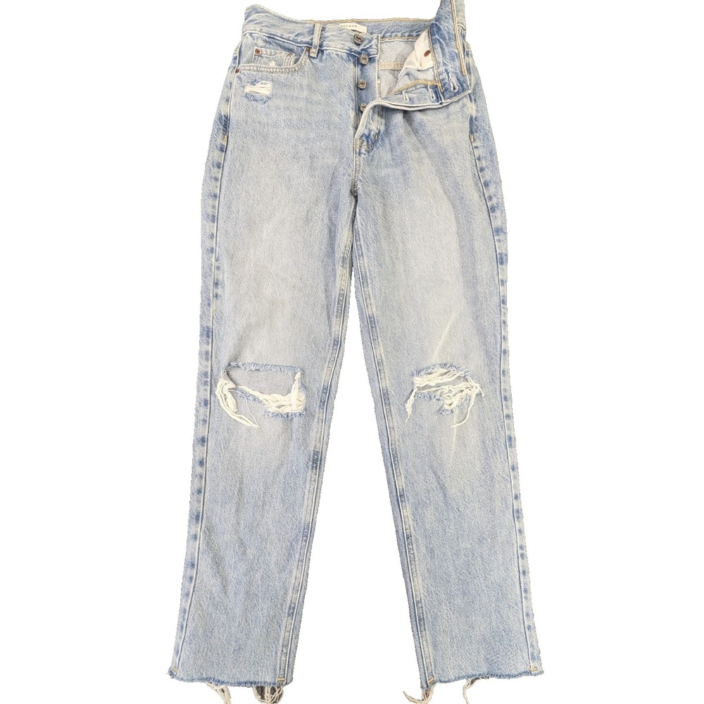 PacSun Distressed Jeans Women 28 Blue Ultra High Rise Slim Grunge Festival